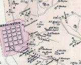 1876 Map of South Strabane Township Washington County Pa
