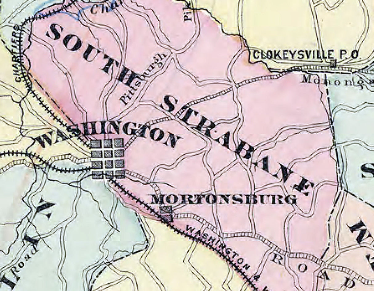 1876 Map of Washington County Pa