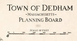 1880 Town Map of Dedham Norfolk County Massachusetts
