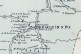 1886 Map of Battelle Township Monongalia County West Virginia