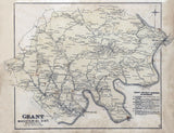 1886 Map of Grant Township Monongalia County West Virginia