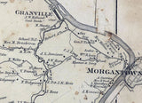 1886 Map of Grant Township Monongalia County West Virginia