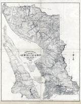 1890 Map of Lewis and Clarke County Montana