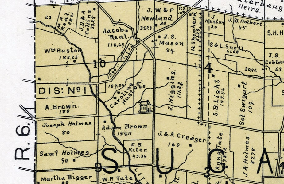 1896 Map of Sugar Creek Township Greene County Ohio