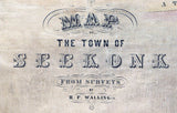 1850 Town Map of Seekonk Bristol County Massachusetts