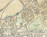 1851 Town Map of Salem Massachusetts