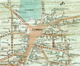 1854 Town Map of Reading Middlesex County Massachusetts