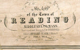 1854 Town Map of Reading Middlesex County Massachusetts