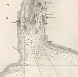 1852 Nautical Chart Map of West End Lake Erie and Detroit River
