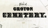 1855 Map of Groton Cemetery Middlesex County Massachusetts