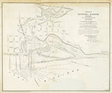 1857 Map of Kenosha Wisconsin Harbor Lake Michigan