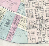 1876 Map of California Washington County PA Ten Mile Village