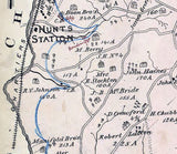 1876 Map of North Strabane Township Washington County Pa