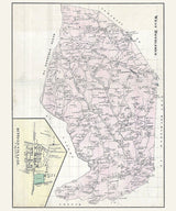 1876 Map of West Bethlehem Township Washington County Pa