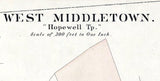 1876 Map of West Middletown Washington County Pa