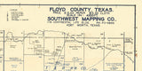 1962 Oil and Gas Well Farm Line Map of Floyd County Texas