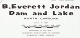 1983 Map of B Everett Jordan Dam and Lake North Carolina