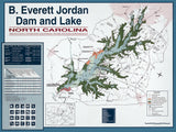 2008 Map of B Everett Jordan Dam and Lake North Carolina