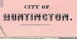 1872 Town Map of Huntington West Virginia