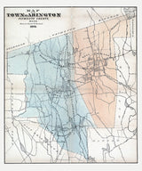 1873 Town Map of Abington Plymouth County Massachusetts