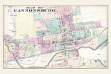 1876 Map of Canonsburg Washington County Pa