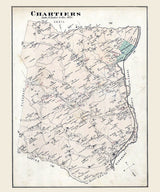 1876 Map of Chartiers Township Washington County Pa