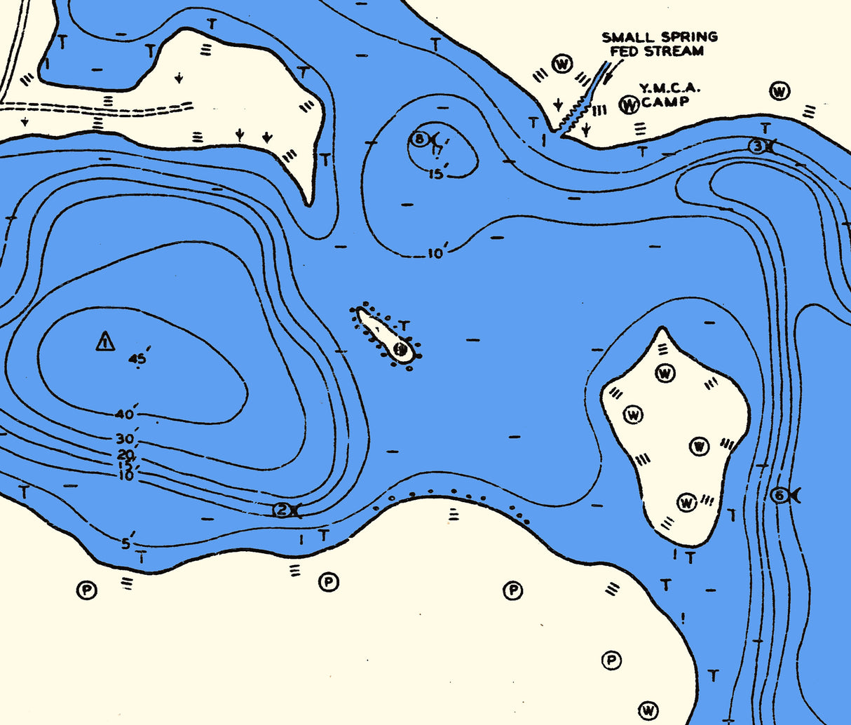 1951 Map of Algonquin Lake Barry County Michigan