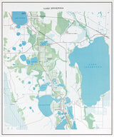 1976 Map of Lake Istokpoga Florida