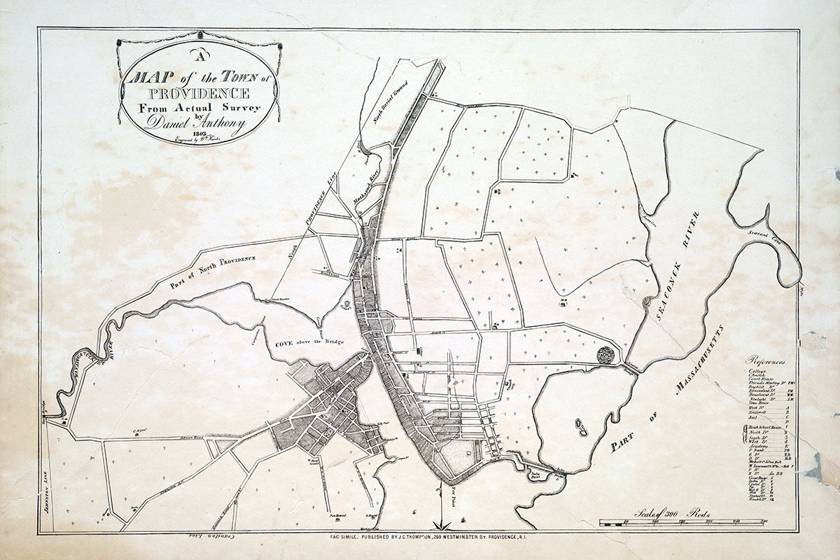 1803 Town Map of Providence Rhode Island