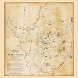 1831 Town Map of Groton Middlesex County Massachusetts