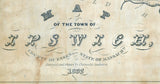 1832 Town Map of Ipswich Essex County Massachusetts
