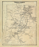 1876 Map of Williamstown Berkshire County Massachusetts