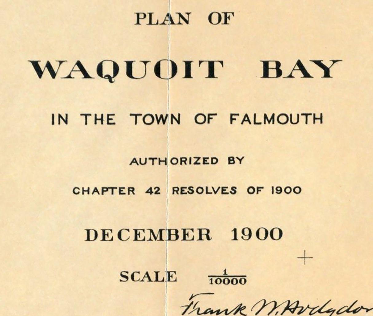 1900 Map of Waquoit Bay Falmouth Massachusetts