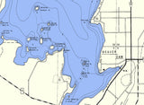 1972 Map of Beaver Dam Lake Dodge County Wisconsin