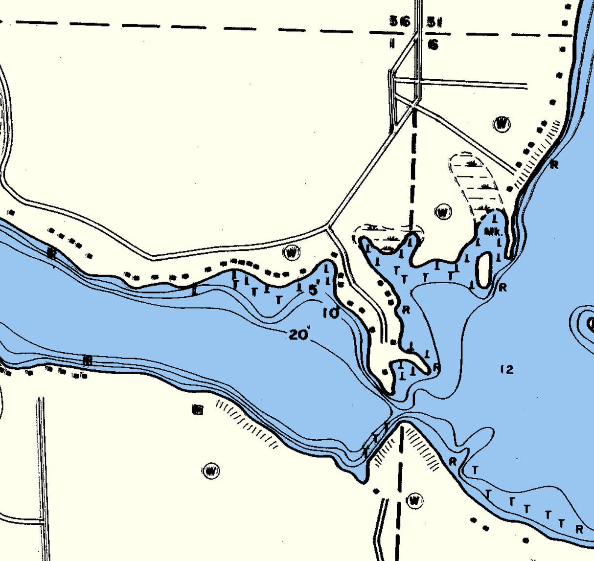 1964 Map of Balsam Lake Polk County Wisconsin