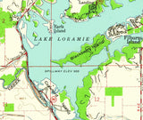 1961 Map of Lake Loramie Ohio Fort Loramie