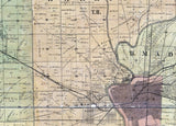 1857 Farm Line Map of Montgomery County Ohio Dayton