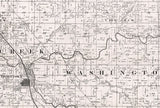 1865 Farm Line Map of Boone & Clinton County Indiana