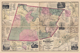 1869 Map of Wyoming County Pa from actual surveys