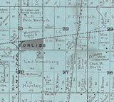 1908 Map of Mt Pleasant Township Racine County Wisconsin