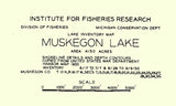 1933 Map of Muskegon Lake Muskegon County Michigan