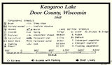 1965 Map of Kangaroo Lake Door County Wisconsin