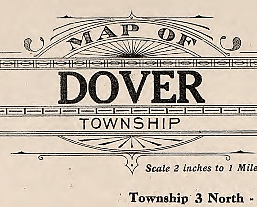 1908 Map of Dover Township Racine County Wisconsin