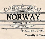 1908 Map of Norway Township Racine County Wisconsin