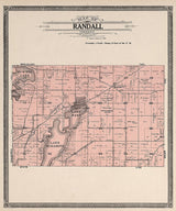 1908 Map of Randall Township Kenosha County Wisconsin