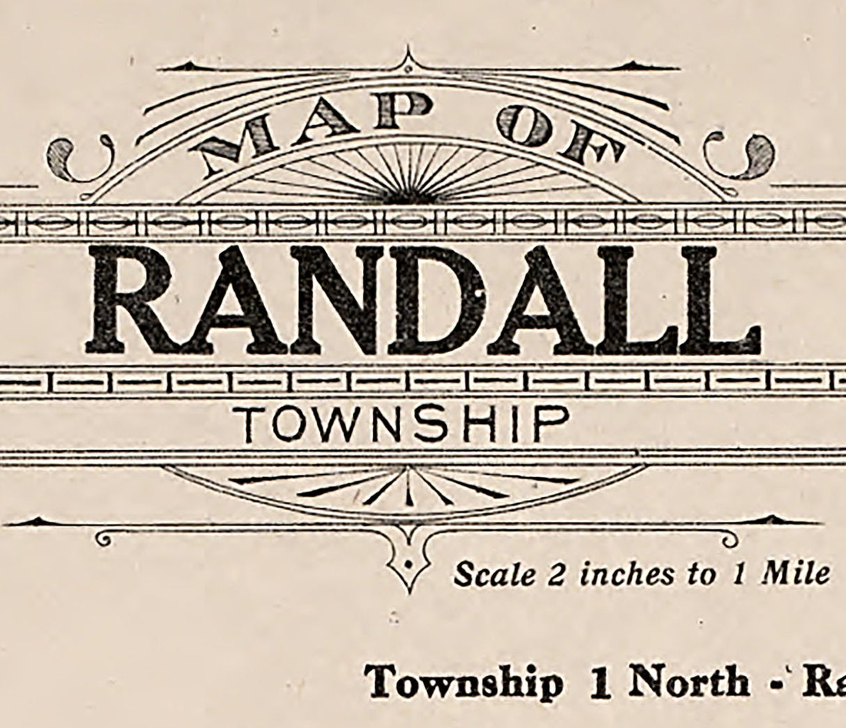 1908 Map of Randall Township Kenosha County Wisconsin