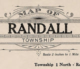 1908 Map of Randall Township Kenosha County Wisconsin