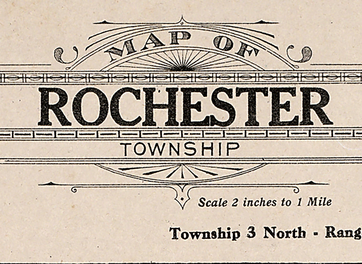 1908 Map of Rochester Township Racine County Wisconsin