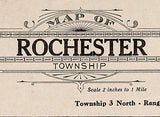 1908 Map of Rochester Township Racine County Wisconsin