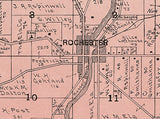 1908 Map of Rochester Township Racine County Wisconsin